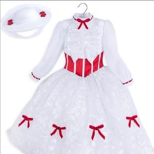 Disney Parks Deluxe Mary Poppins Dress & Hat 7/8